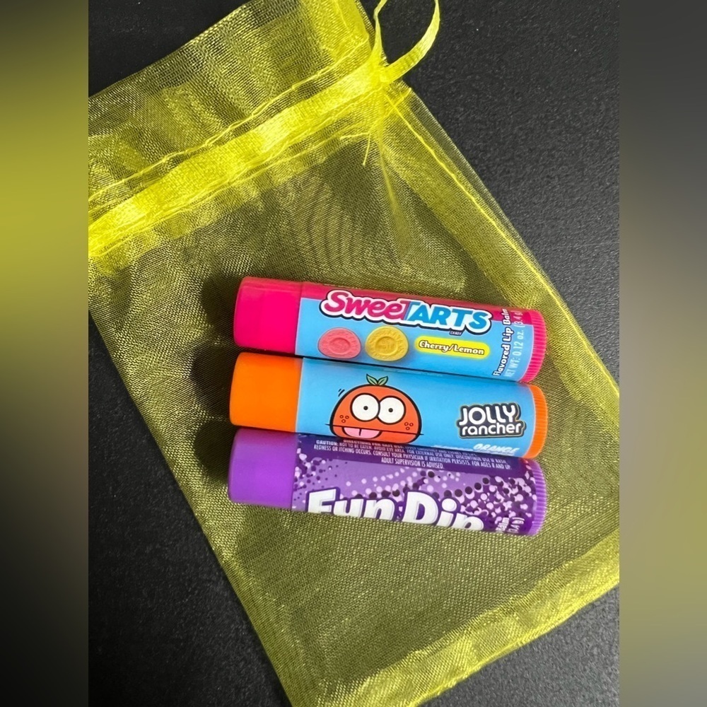 Set of 3 brand new lip balm candy chapsticks